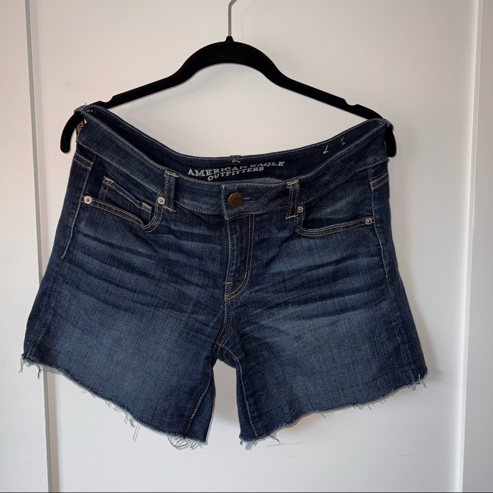 American Eagle Distressed Edge Denim Shorts